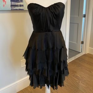Fringed strapless dress